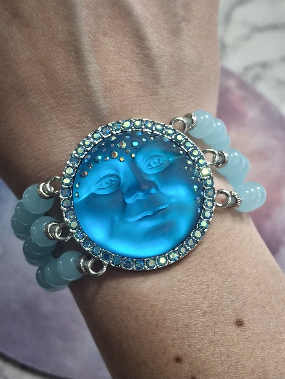 Kirks Folly Blue Moon Face  Bracelet
